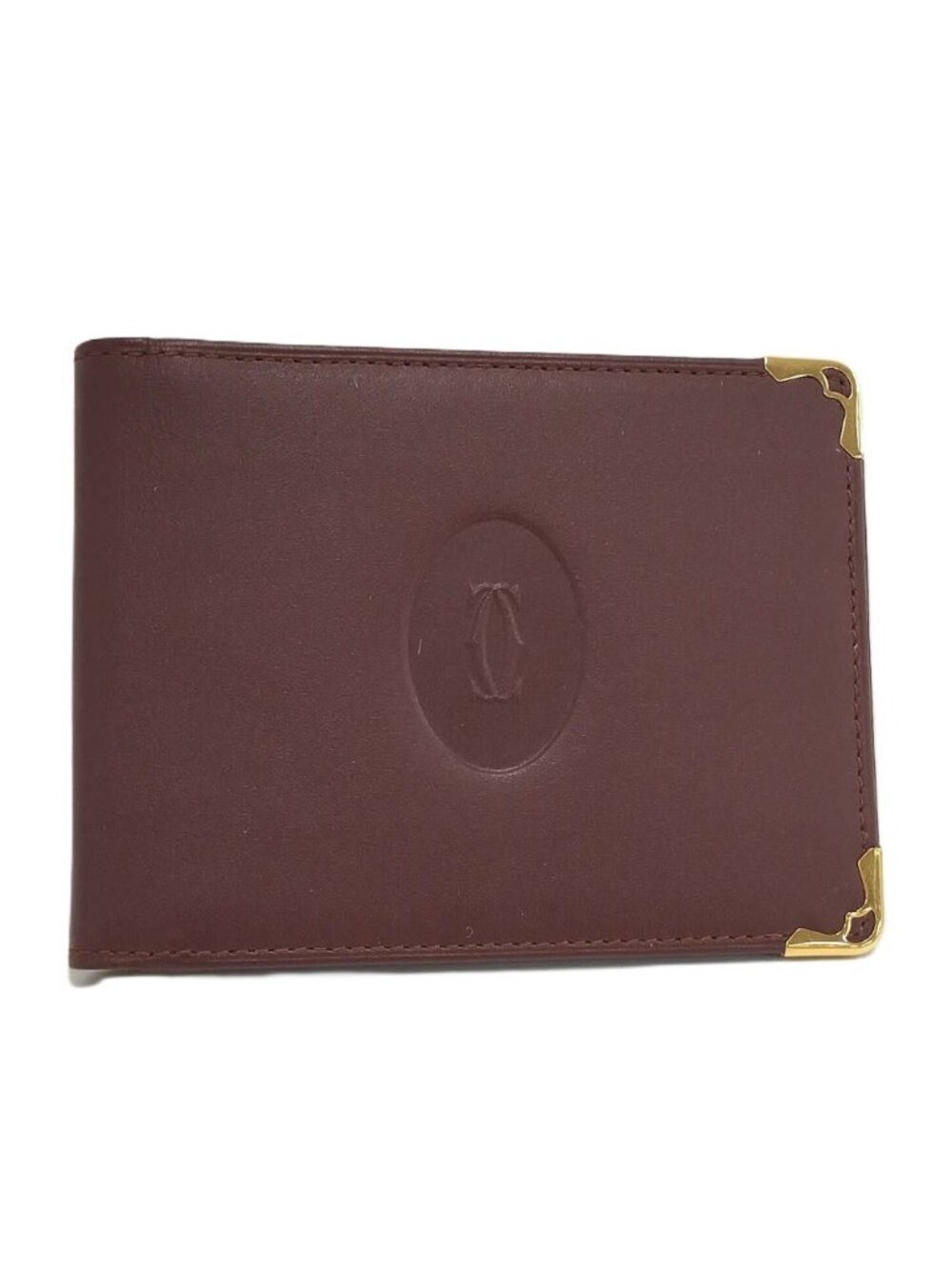 Cartier Bifold Wallet Must Line Leather Bordeaux